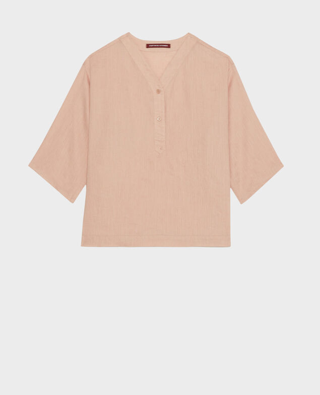 Linen tunic blouse 32 beige