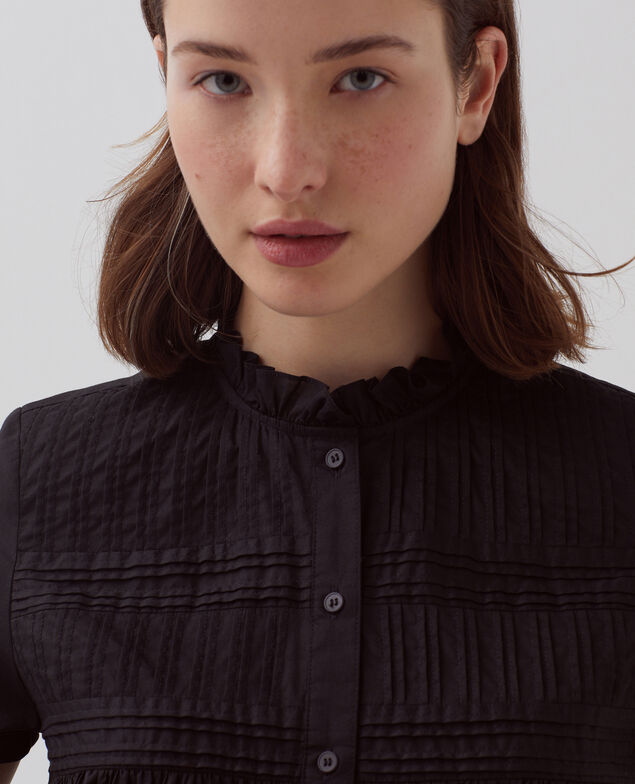 Short-sleeved blouse H091 black beauty