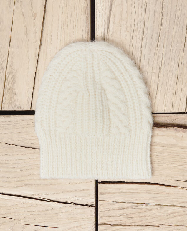 Cable-knit beanie Off white
