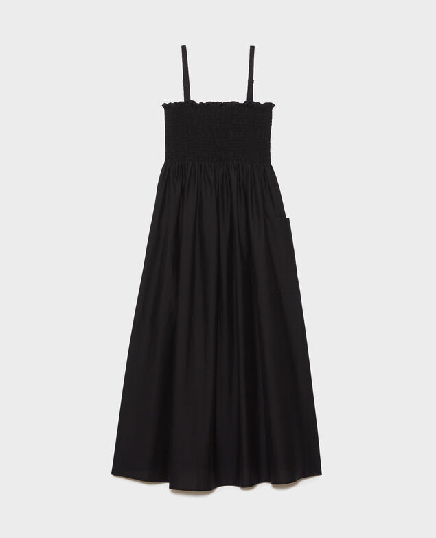 Cotton and silk maxi dress Black beauty