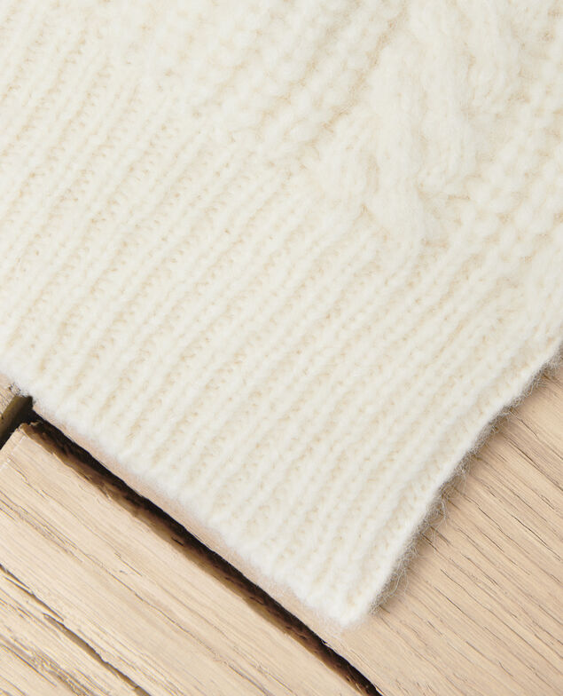 Cable-knit beanie Off white
