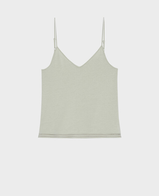 Cotton blend vest 53 green