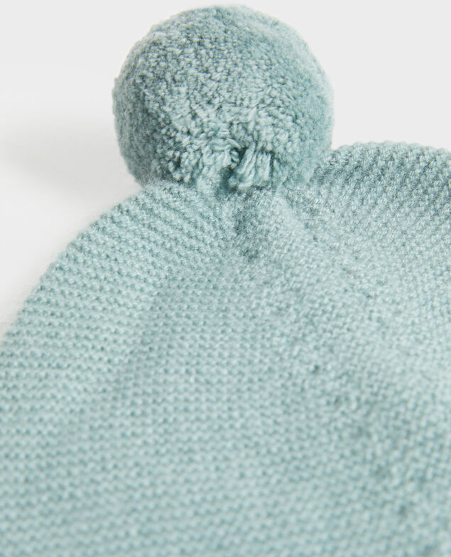 Cashmere bobble hat Chinois green