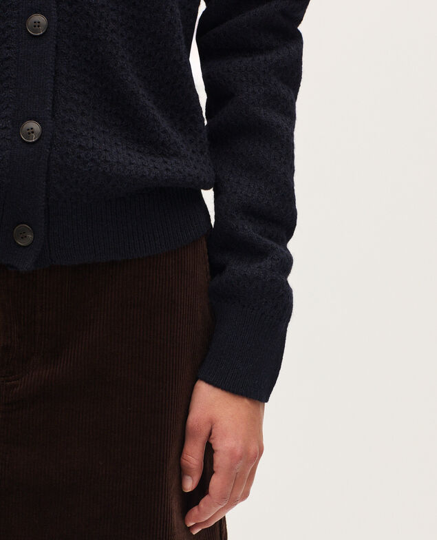 Round neck cardigan  U690 navy