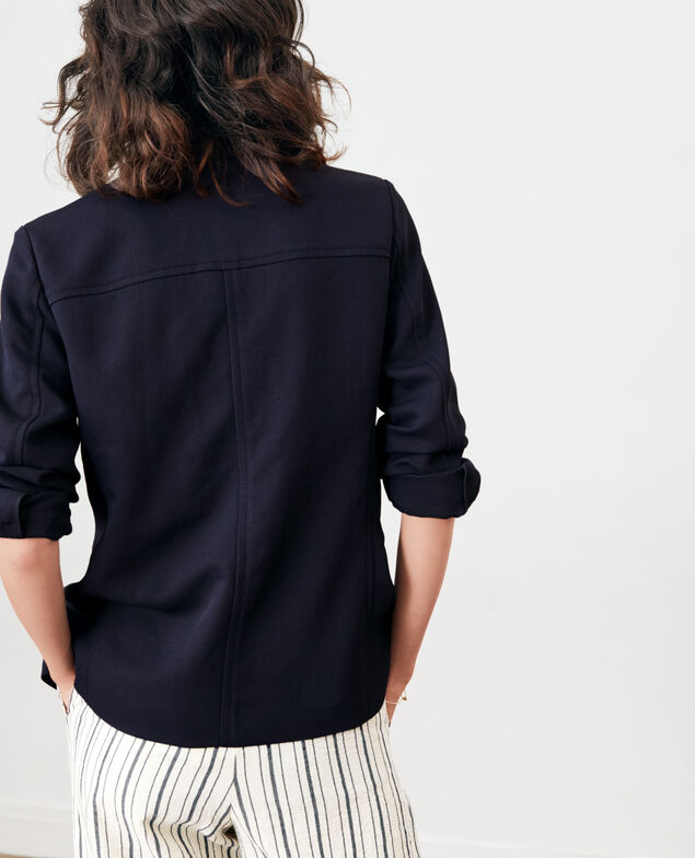 Crepe jacket Marine