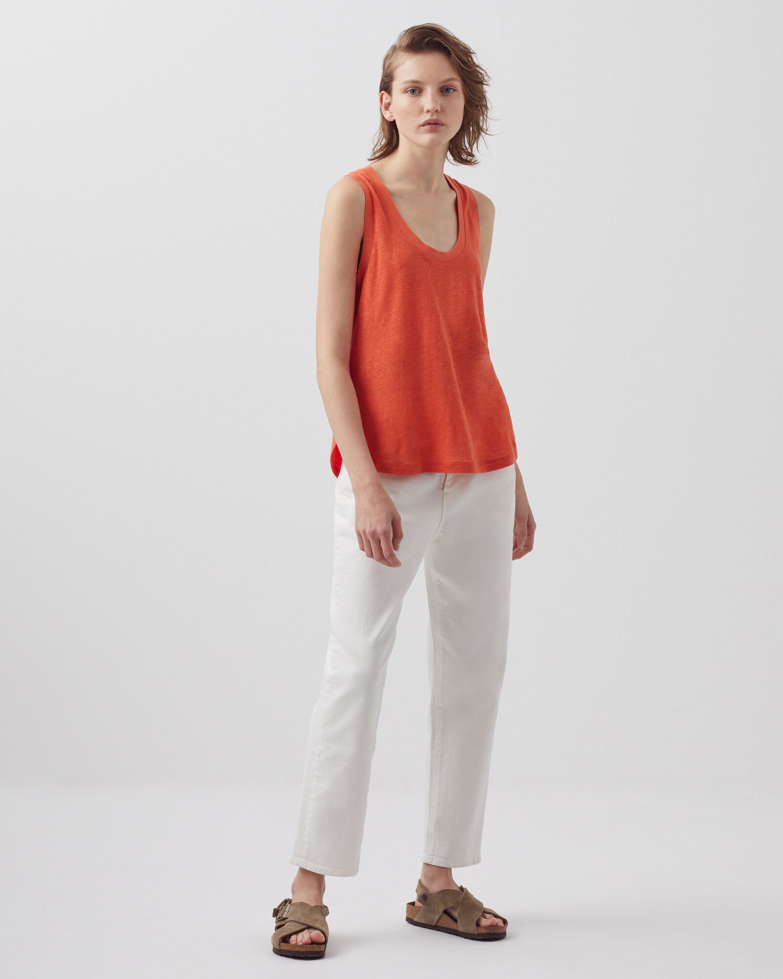 [RADINEO]★25SS★STOP TANGERINE SHORT SLEEVE T-SHIRT MUSINSA | RADINEO Stop Tangerine Short Sleeve T-Shirt Gray