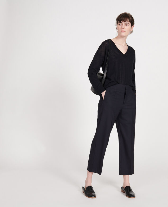 Wool trousers Dark navy