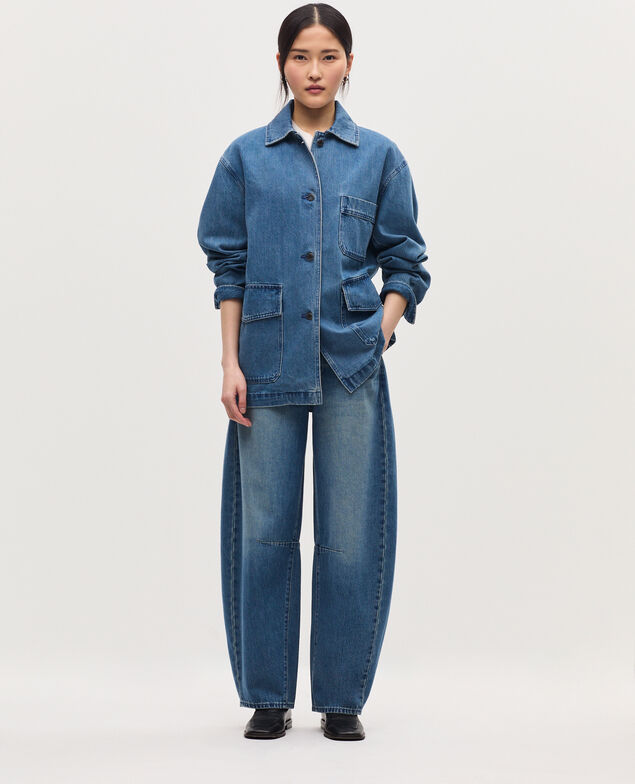 Cotton workwear jacket K670 mid dark vintage