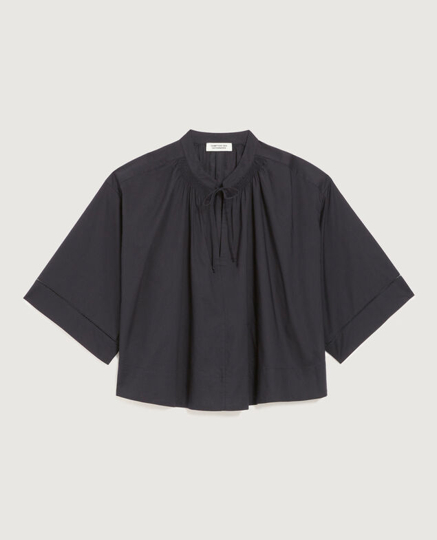 Cotton voile blouse K080 vulcan gray