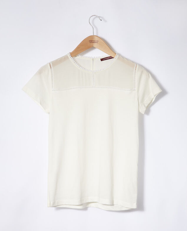 Bimaterial T-shirt White