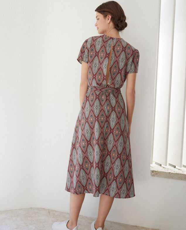 Printed maxi dress Brown