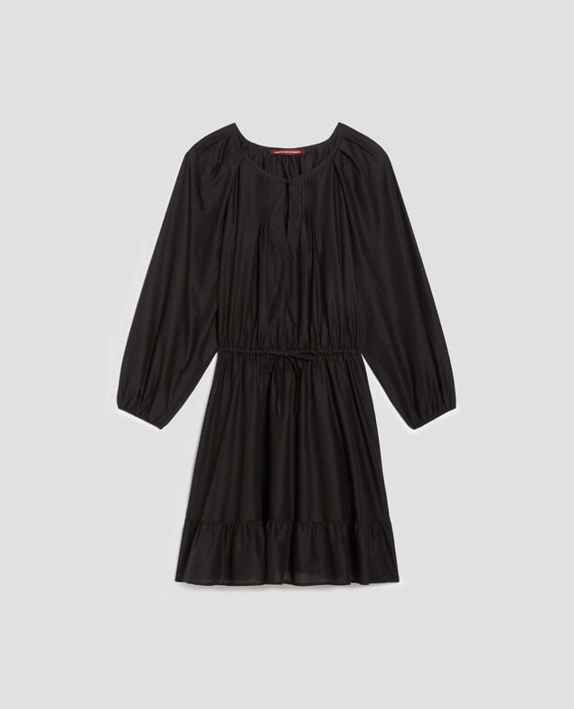 3/4-sleeve mini dress H091 black beauty