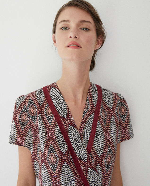 Printed maxi dress Brown