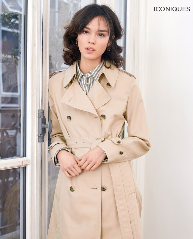 Iconic fit Trench coat Tan