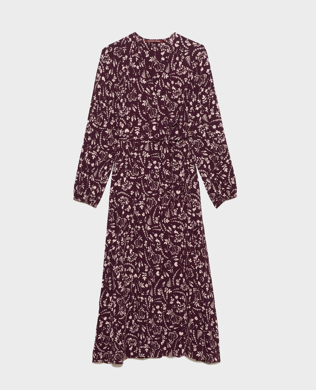 Printed maxi dress Cyanotype purple