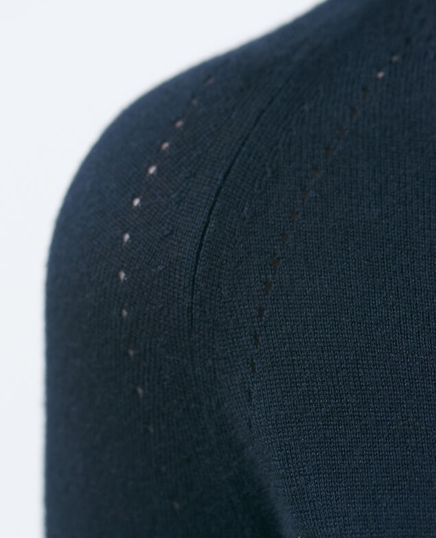 Short silk and cotton cardigan Black beauty