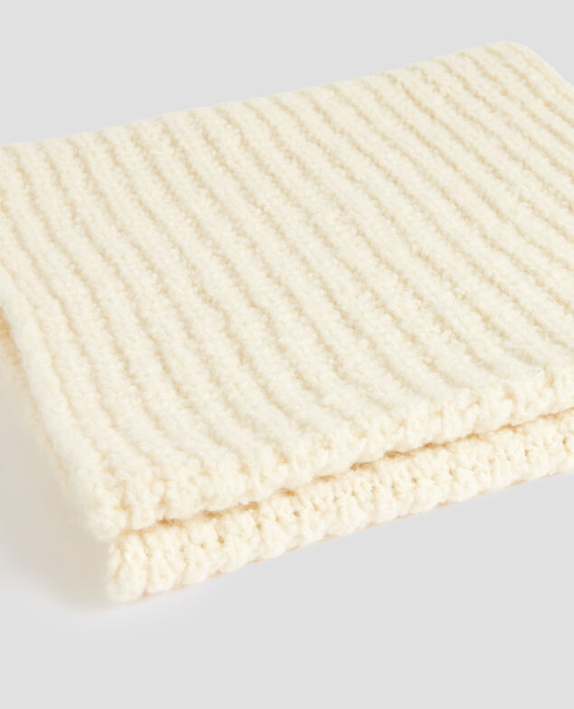 Bouclé wool snood I010 glass green beige
