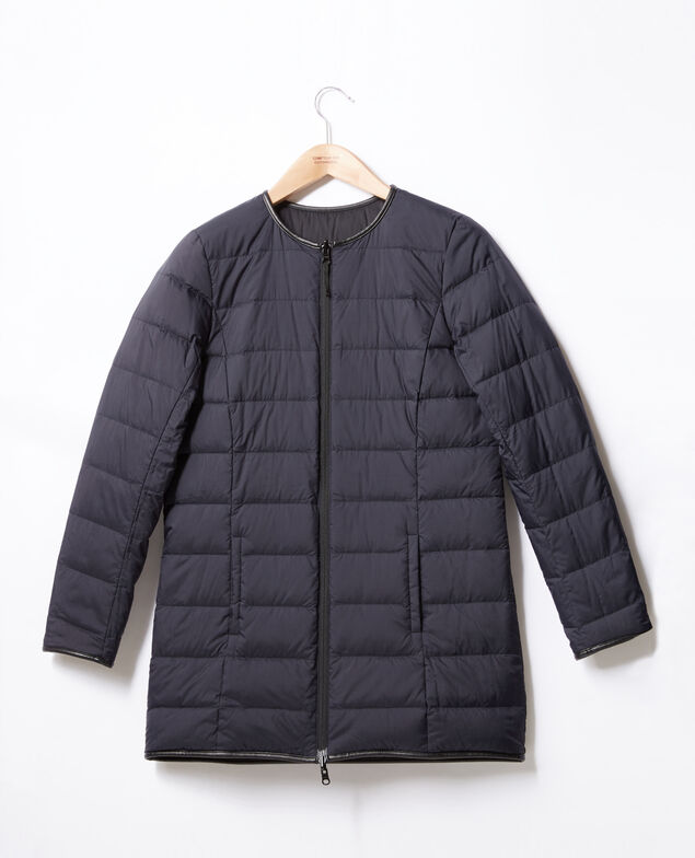 Mid-length reversible padded jacket Black