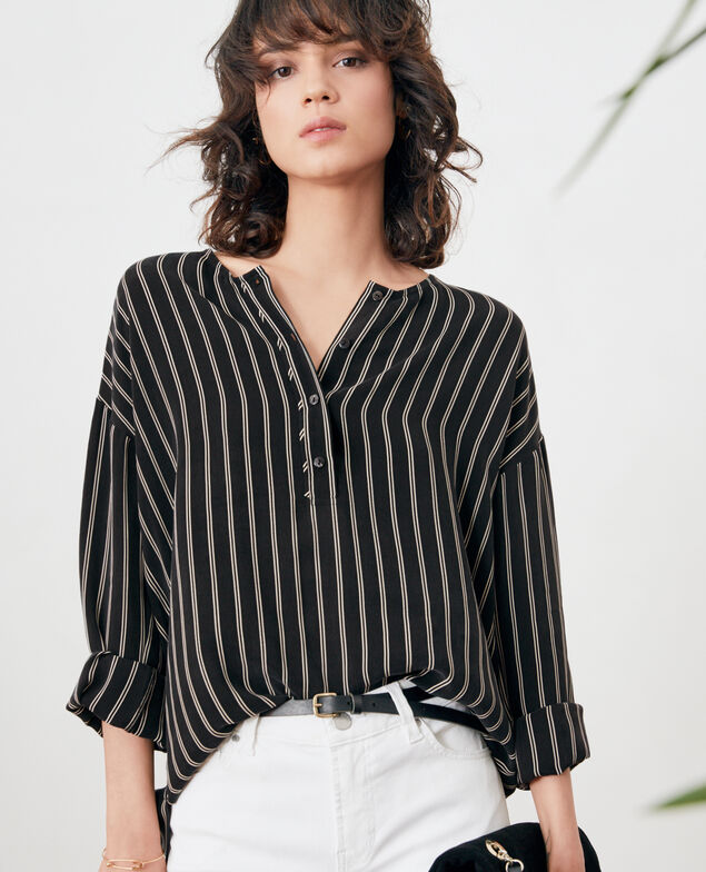 Striped blouse Black/off white stripes
