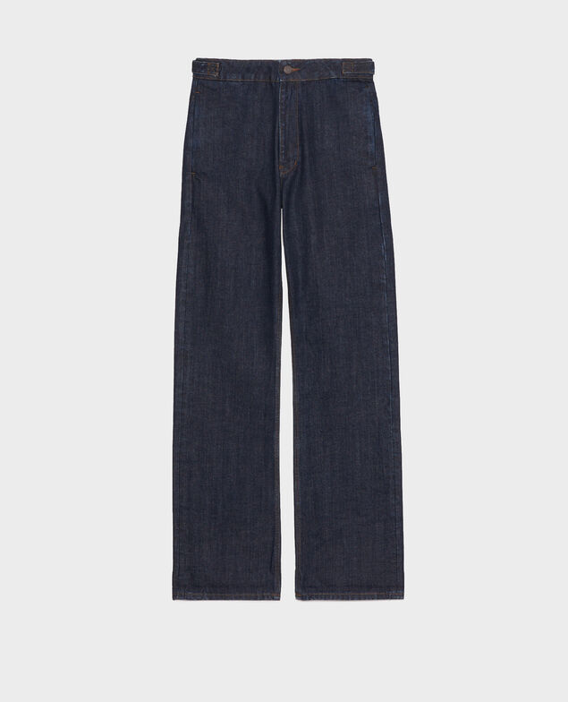 FLARE STRAIGHT - Slim fit dark denim trousers Denim rinse