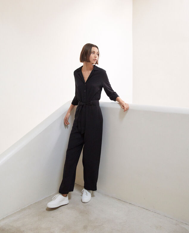 Jumpsuit with lapels Noir