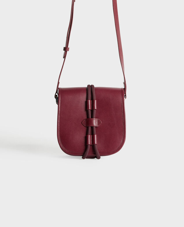 Small leather shoulder bag Cabernet
