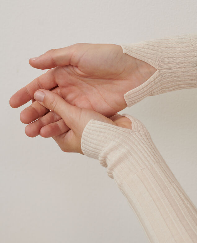 Merino wool turtleneck jumper 8843 00 white