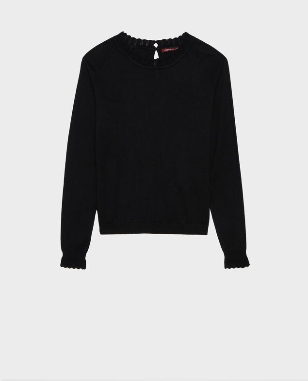 Cotton and silk jumper Black beauty