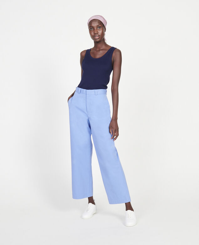 Cotton boyfriend trousers Persian jewel
