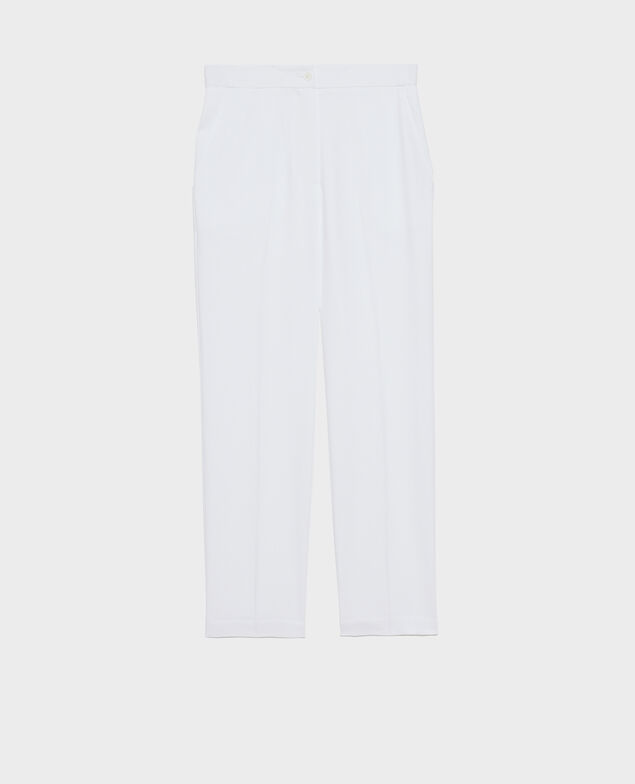 MARGUERITE - Cigarette trousers Brilliant white