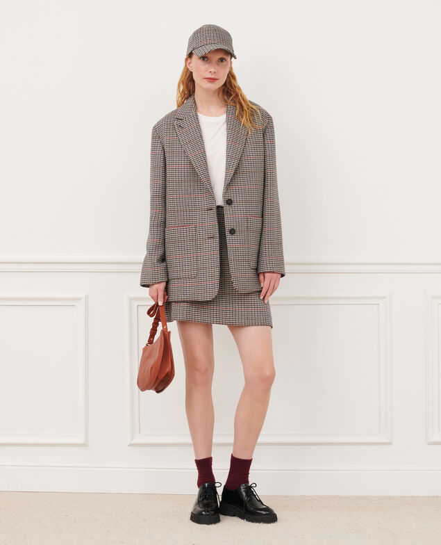 Check boyfriend blazer 8864 03 gray check