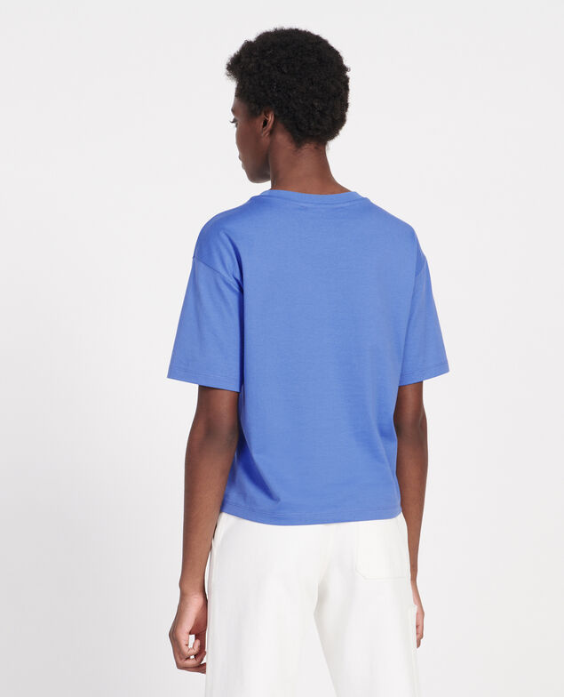 Mercerised cotton Oversize t-shirt Persian jewel