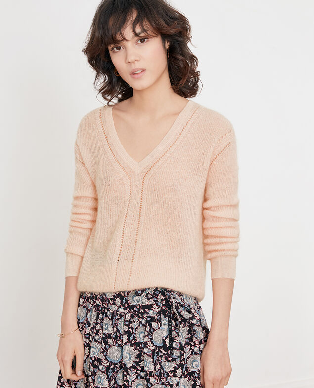 Jumper with mohair Nude