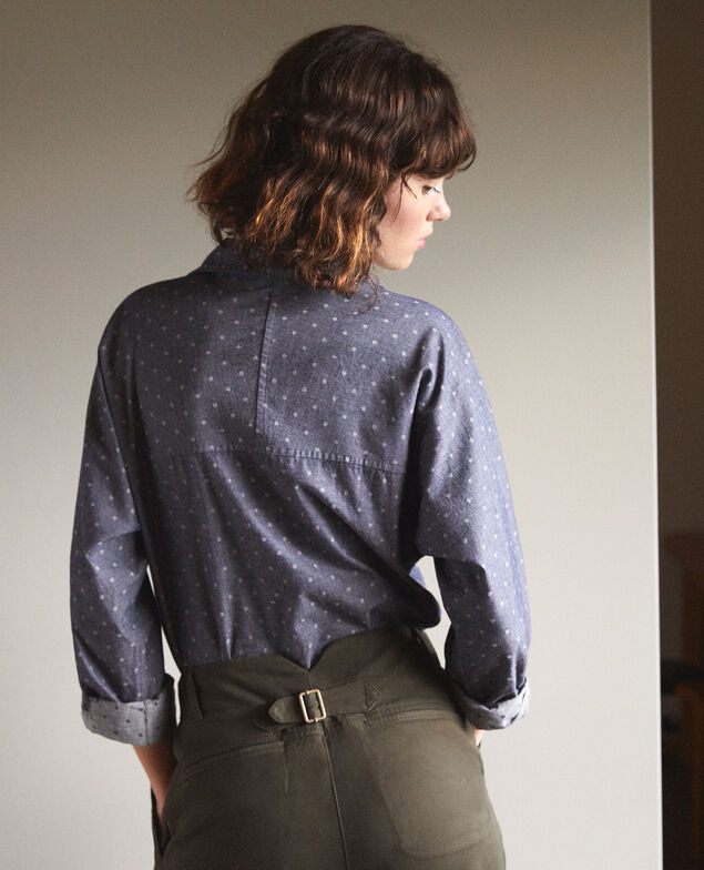 Straight-cut shirt Blue
