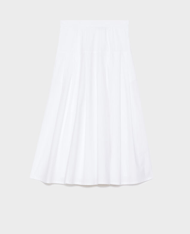 Cotton maxi skirt 0007 white