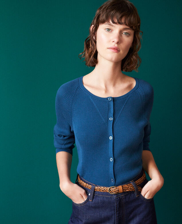 Cotton cardigan Blue