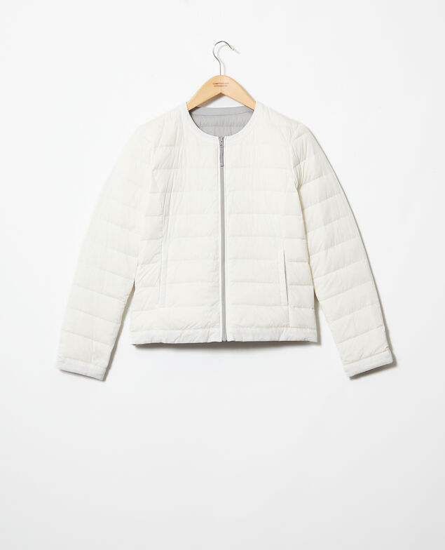 Iconic Mademoiselle Plume down jacket Light grey/off white