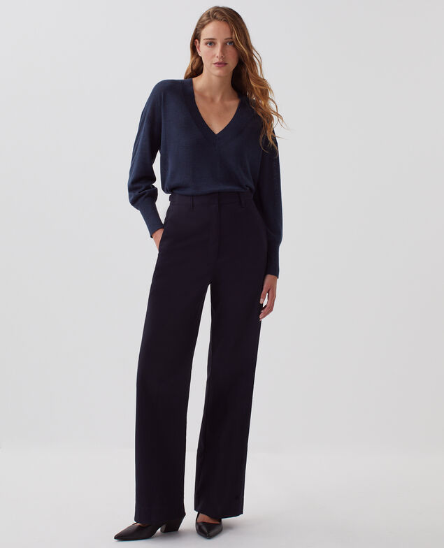 BLANDINE - Straight trousers H695 night sky