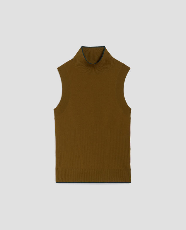 Sleeveless knit top J350 breen kaki
