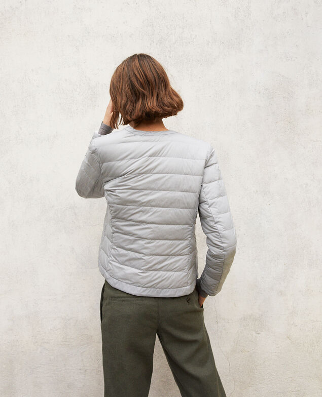 Iconic Mademoiselle Plume down jacket Light grey/off white