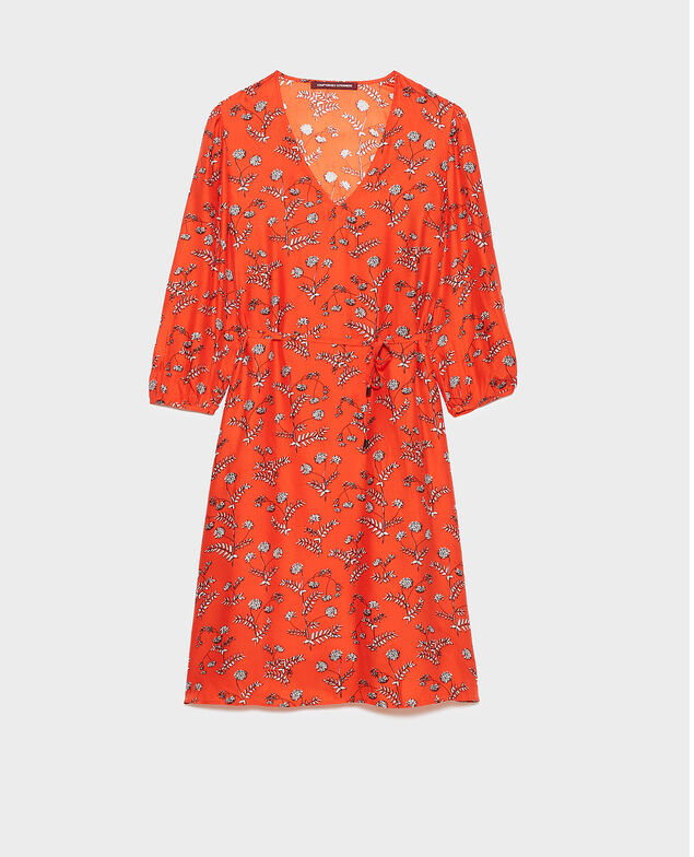 Loose silk dress Coronille spicy