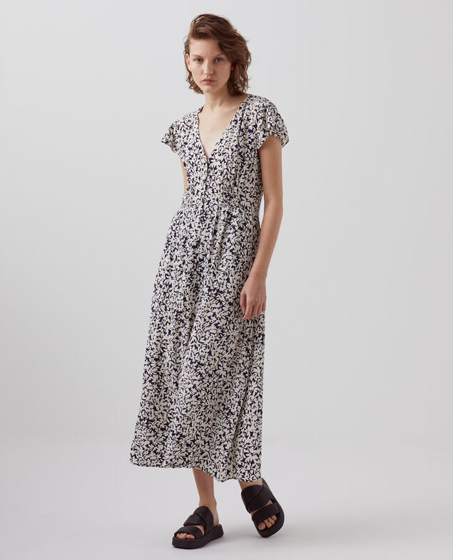 LUDIVINE - Fluid printed dress H000 petal blue