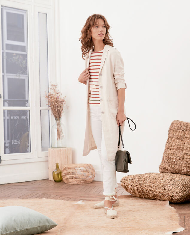 Striped T-shirt Kaolin/auburn/sage