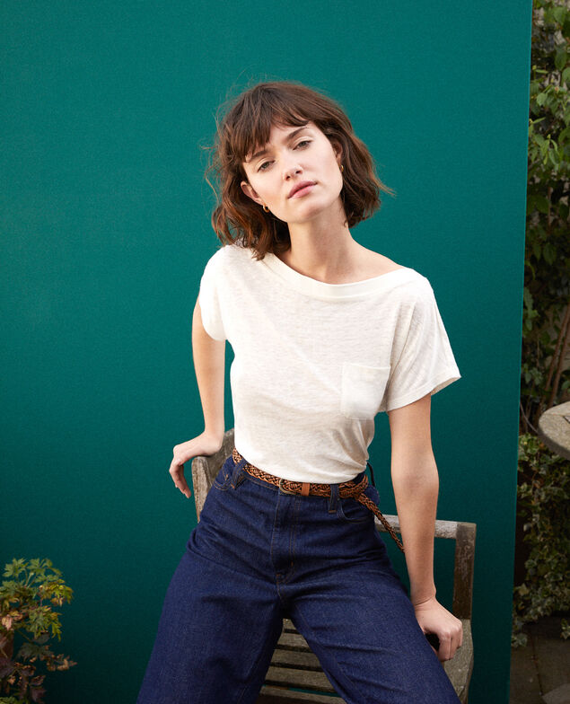 T-shirt with pocket White