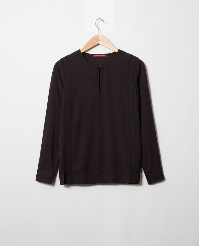 Embroidered blouse Noir