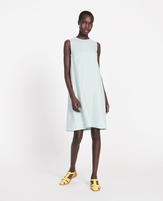 100% linen dress Blue haze