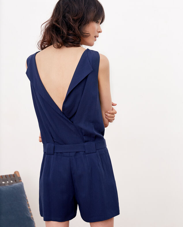 Playsuit with low-cut back Marine