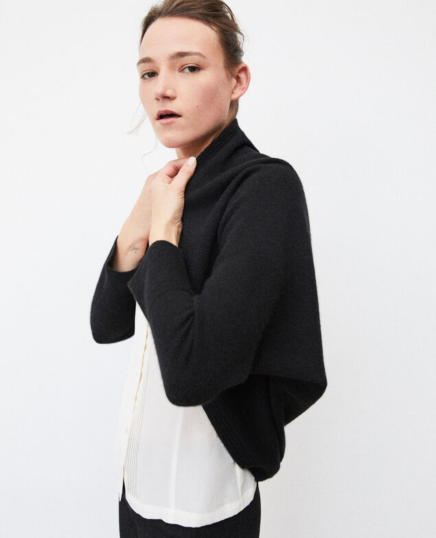 Cashmere blend bolero-style jumper Black