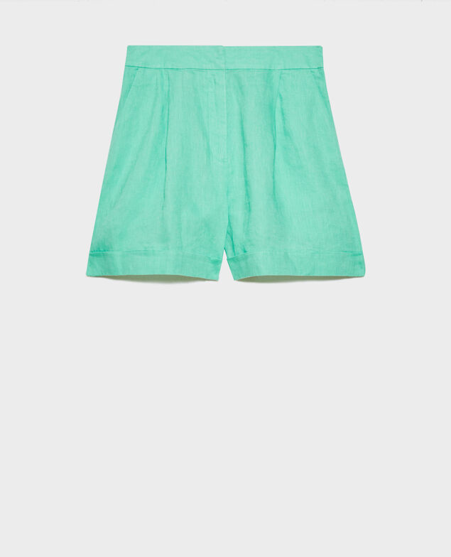 Linen shorts Jade cream