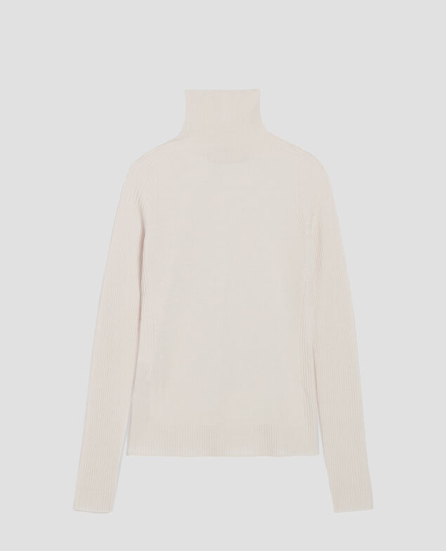 Slim fit merino wool jumper I307 ecru